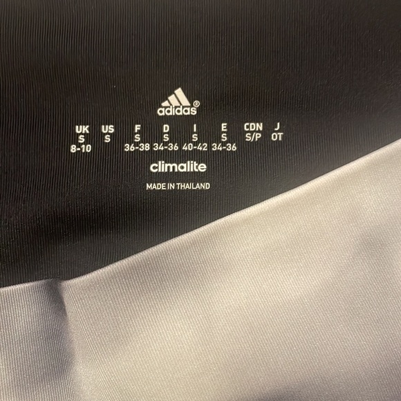 Adidas Climate Black, Grey, White Leggings, Small, wo pants, yoga, sleek, Women - Picture 3 of 5